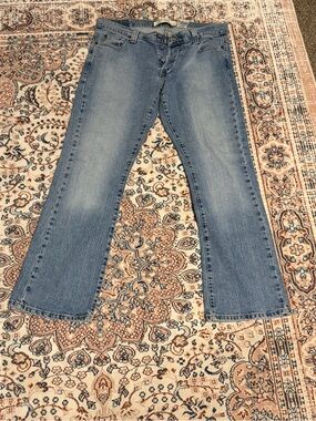 Levi's light blue low slouch bootcut jeans